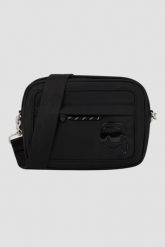 KARL LAGERFELD Czarna saszetka Ikon Nylon Tonal Print. Czarne torby na ramię męskie KARL LAGERFELD, z nylonu. W wyprzedaży za 741.99 zł.