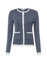 Marie Lund Kardigan Kobiety szary, L. Szare kardigany damskie Marie Lund, l, bez wzorów, prążkowane, eleganckie, bez kołnierzyka. Za 179.95 zł.