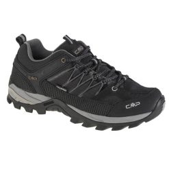 Buty trekkingowe męskie CMP Rigel Low Wp. Czarne buty zimowe męskie CMP, bez wzorów, z gumy, bez obcasa, bez zapięcia. W wyprzedaży za 359.99 zł.