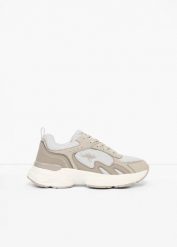 Sneakersy Kangaroos na grubej podeszwie, z pianką memory. Szare obuwie sportowe damskie bonprix, bez wzorów, bez zapięcia. Za 189.99 zł.