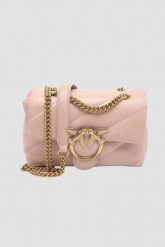 PINKO Różowa kopertówka damska Love Puff Mini CL. Czerwone torebki do ręki damskie Pinko, bez wzorów, pikowane, bez dodatków. W wyprzedaży za 1,329.99 zł.