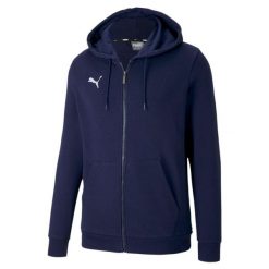 Bluza męska Puma teamGOAL 23 Casuals Hooded Jacket granatowa. Niebieskie bluzy męskie Puma, l, bez wzorów, z bawełny, z kapturem, do piłki nożnej. Za 187.00 zł.