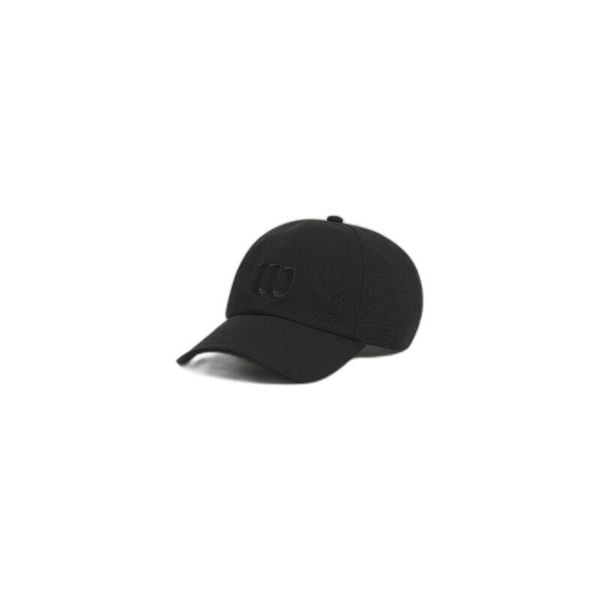 Czapka tenisowa Wilson Active Perforated Cap. Czarne czapki damskie Wilson, bez wzorów, z materiału, eleganckie. Za 145.00 zł.