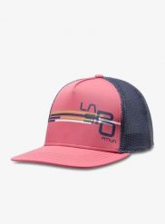 Czapka z daszkiem La Sportiva Stripe Cube Hat. Czerwone czapki damskie La Sportiva, bez wzorów, z materiału, eleganckie. Za 104.49 zł.