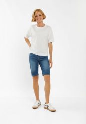 Szorty jeansowe, Slim Fit, E-NEDA. Niebieskie szorty damskie Volcano, bez wzorów, z bawełny, klasyczne. Za 149.99 zł.
