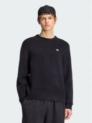 Adidas Sweter Trefoil Essentials KS4891 Czarny Regular Fit. Czarne swetry męskie Adidas, m, bez wzorów, z syntetyku, bez kołnierzyka, bez ramiączek. Za 299.99 zł.