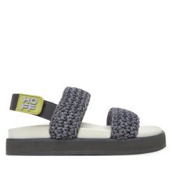 Sandały HOFF. Niebieskie sandały damskie HOFF, bez wzorów, bez obcasa, na płaskiej podeszwie, bez zapięcia. Za 289.99 zł.
