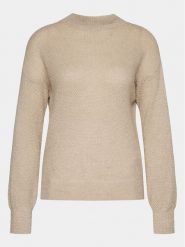 Morgan Sweter 241-MARMOT Beżowy Regular Fit. Brązowe swetry nierozpinane damskie Morgan, s, bez wzorów, z syntetyku, bez kołnierzyka, bez ramiączek. Za 209.99 zł.
