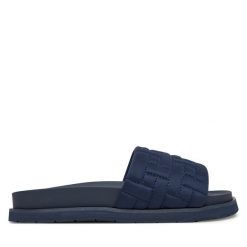 Klapki Gant. Niebieskie klapki damskie GANT, bez wzorów, bez obcasa, bez zapięcia. Za 169.99 zł.