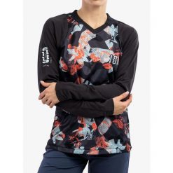 Bluza rowerowa damska ION Scrub LS. Czarne bluzy damskie ION, bez wzorów, sportowe, bez ramiączek, bez kaptura. Za 245.99 zł.