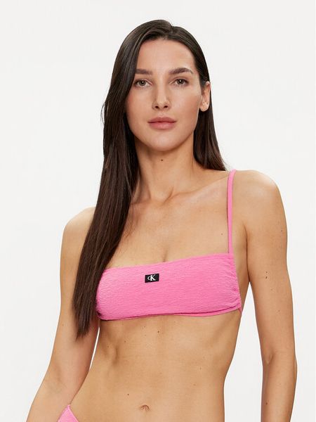 Calvin Klein Swimwear Góra od bikini KW0KW02395 Różowy. Czerwone bikini Calvin Klein Swimwear, bez wzorów, z syntetyku. Za 179.99 zł.