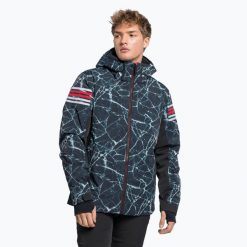 Kurtka narciarska męska CMP. Niebieskie kurtki sportowe męskie CMP, na jesień, l, bez wzorów, z elastanu, bez kaptura, narciarskie. Za 739.99 zł.
