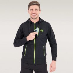 Męska bluza z kapturem ULTRASOFT. Czarne bluzy męskie BODYCROSS, l, bez wzorów, z materiału, casualowe, bez ramiączek, z kapturem. Za 322.99 zł.