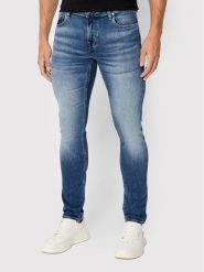 Guess Jeansy Chris M2YA27 D4Q42 Granatowy Super Skinny Fit. Niebieskie jeansy męskie Guess, z jeansu. Za 389.99 zł.