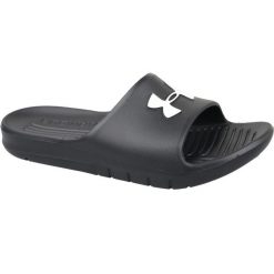 Klapki na basen męskie Under Armour Core Pth Sl. Czarne klapki męskie Under Armour, bez wzorów, z materiału, bez zapięcia. Za 181.00 zł.