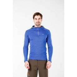 Bluza Turystyczna Męska Termoaktywna Woolona 100% Merino Thor z Kapturem. Niebieskie bluzy męskie WOOLONA, l, bez wzorów, sportowe, bez ramiączek, z kapturem. W wyprzedaży za 405.00 zł.