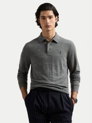 Polo Ralph Lauren Sweter 710941104003 Szary ciemny Regular Fit. Szare swetry męskie Polo Ralph Lauren, m, bez wzorów, z wełny, bez kołnierzyka, bez ramiączek. Za 989.99 zł.