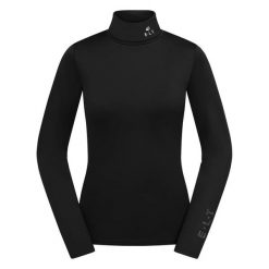 Koszulka jeździecka z kołnierzem typu golf. ELT Madison. Czarne swetry męskie ELT, l, bez wzorów, z elastanu, bez kołnierzyka, bez ramiączek. Za 174.00 zł.