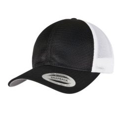 360 Dwukolorowa Czapka Omnimesh. Białe czapki damskie FLEXFIT, bez wzorów, z bawełny. Za 78.99 zł.