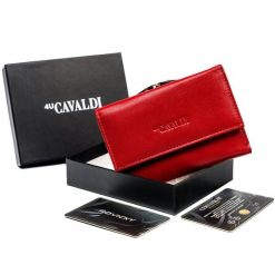Portfel skórzany Cavaldi RD-18-GCL-6368 czerwony. Czerwone portfele damskie 4U Cavaldi, ze skóry. Za 60.00 zł.