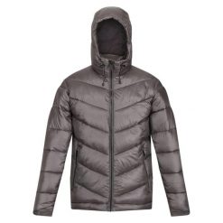 Kurtka turystyczna męska Toploft II Regatta. Szare kurtki męskie Regatta, na zimę, l, bez wzorów, z materiału, eleganckie, z kapturem. Za 229.99 zł.