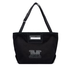 Torebka Max Mara Beachwear. Czarne shopperki damskie Max Mara Beachwear, bez wzorów, bez dodatków. Za 1,024.00 zł.
