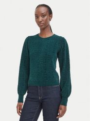 Guess Sweter W6BR44 Z1441 Zielony Regular Fit. Zielone swetry nierozpinane damskie Guess, xs, z aplikacjami, z syntetyku, bez kołnierzyka, bez ramiączek. Za 394.99 zł.