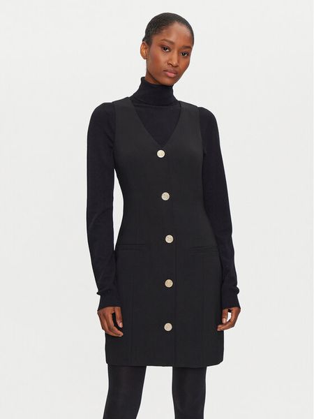 Armani Exchange Sukienka codzienna 6DYA34 YN4YZ Czarny Slim Fit. Czarne sukienki damskie Armani Exchange, na co dzień, bez wzorów, z syntetyku, bez kołnierzyka, bez ramiączek, proste. Za 479.99 zł.