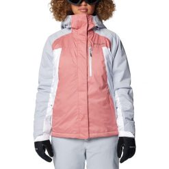 Kurtka narciarska damska Columbia Snowy Summit Ins. Czerwone kurtki sportowe damskie Columbia, na zimę, m, bez wzorów, bez ramiączek, bez kaptura, narciarskie. Za 749.99 zł.