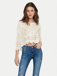 JDY Sweter New Sun 15212788 Biały Regular Fit. Białe swetry nierozpinane damskie JDY, m, bez wzorów, z syntetyku, bez kołnierzyka, bez ramiączek. W wyprzedaży za 79.99 zł.
