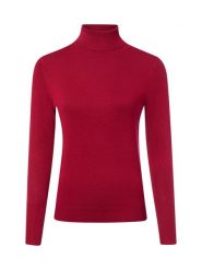 Marie Lund Sweter Kobiety drobna dzianina czerwony, M. Czerwone swetry nierozpinane damskie Marie Lund, m, bez wzorów, z dzianiny, eleganckie, bez kołnierzyka, bez ramiączek. Za 179.95 zł.