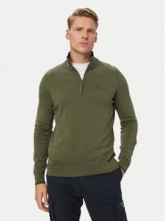 Aeronautica Militare Sweter 262MA1670UL00506 Khaki Regular Fit. Brązowe swetry męskie Aeronautica Militare, m, bez wzorów, z bawełny, bez kołnierzyka, bez ramiączek. Za 569.99 zł.