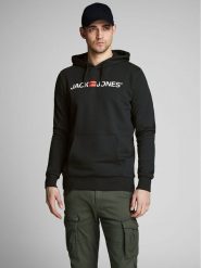 Jack&Jones Bluza Corp Old Logo 12137054 Czarny Regular Fit. Czarne bluzy męskie Jack&Jones, m, bez wzorów, z bawełny, bez ramiączek, bez kaptura. W wyprzedaży za 99.99 zł.