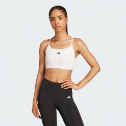 Biustonosz Aeroreact Training 3-Stripes. Niebieskie bielizna sportowa damska Adidas, xs, bez wzorów, z materiału. Za 149.00 zł.