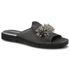 Czarne Klapki Lanqier Damskie Wygodne Buty Letnie. Czarne klapki damskie Lanqier, na lato, z aplikacjami, biznesowe, bez obcasa, bez zapięcia. Za 169.00 zł.