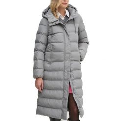 Kurtka GEOX W ANYLLA E Szary. Szare kurtki męskie Geox, bez wzorów, z puchu, sportowe, bez kaptura. Za 574.99 zł.