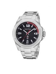 Nautica Zegarek NAPTBF104 Srebrny. Szare zegarki męskie Nautica, bez wzorów, srebrne. Za 359.99 zł.