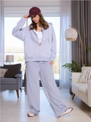 Bluza z kapturem - szary. Szare bluzy damskie Sinsay, l, bez wzorów, bez ramiączek, z kapturem. Za 25.99 zł.
