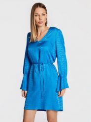 TWINSET Sukienka codzienna 222TT2125 Niebieski Regular Fit. Niebieskie sukienki damskie Twinset, na co dzień, bez wzorów, z wiskozy, bez kołnierzyka, bez ramiączek, proste. Za 899.99 zł.