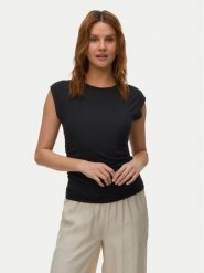 Vero Moda T-Shirt Avasarah 10342876 Czarny Slim Fit. Czarne t-shirty damskie Vero Moda, xl, bez wzorów, z lyocellu, bez kołnierzyka, bez ramiączek. Za 89.99 zł.