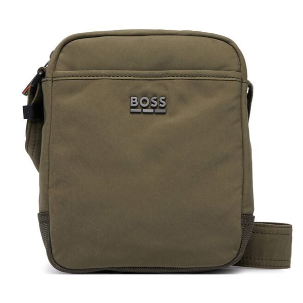 Saszetka BOSS. Zielone saszetki i nerki męskie Boss, małe. Za 449.99 zł.