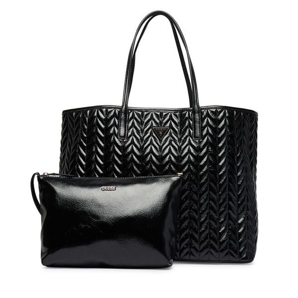 Torebka Guess. Czarne shopperki damskie Guess, z aplikacjami, bez dodatków. Za 359.99 zł.