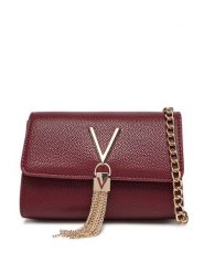 Valentino Torebka Divina VBS1R403G Bordowy. Czerwone torebki do ręki damskie Valentino, bez wzorów, ze skóry, bez dodatków. Za 219.99 zł.