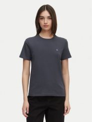 Calvin Klein Jeans T-Shirt Monogram LV047B224G Szary ciemny Regular Fit. Szare t-shirty damskie Calvin Klein Jeans, l, bez wzorów, z bawełny, bez kołnierzyka, bez ramiączek. Za 149.99 zł.