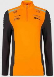 Bluza Mclaren Męska Rp Quarter 1/4 Zip Sweter Szaro Pomarańczowa. Brązowe swetry męskie 55PROTEC, m, bez wzorów, z elastanu, eleganckie, bez kołnierzyka, bez ramiączek. Za 256.99 zł.