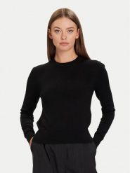 Calvin Klein Sweter LV044D370G Czarny Regular Fit. Czarne swetry nierozpinane damskie Calvin Klein, xs, bez wzorów, z syntetyku, bez kołnierzyka, bez ramiączek. Za 299.99 zł.