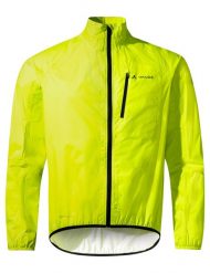 Kurtka hardshell M Drop Jacket III. Żółte kurtki męskie Vaude, m, bez wzorów, z hardshellu, bez kaptura, rowerowe. Za 519.00 zł.