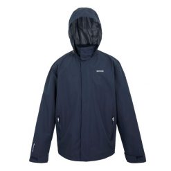Męska Kurtka Wodoodporna Matt II. Niebieskie kurtki męskie Regatta, l, bez wzorów, z materiału, klasyczne, z kapturem. Za 238.99 zł.