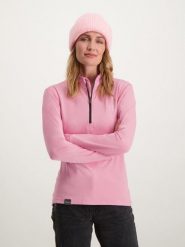 Bluza narciarska damska Poederbaas. Czerwone bluzy damskie POEDERBAAS, na zimę, xl, bez wzorów, z materiału, bez ramiączek, bez kaptura. Za 164.70 zł.