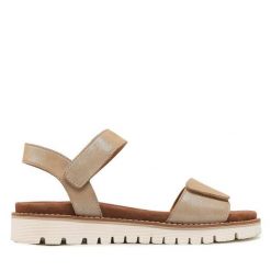 Sandały Ara. Brązowe sandały damskie Ara, bez wzorów, bez obcasa, na płaskiej podeszwie, bez zapięcia. Za 399.99 zł.